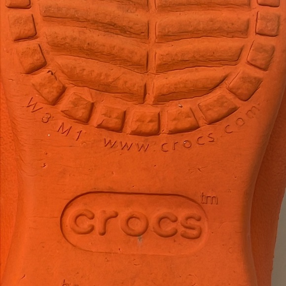 Crocs Teal/Orange Capri Thong Sandals Flip Flop Size 3 - Picture 6 of 8